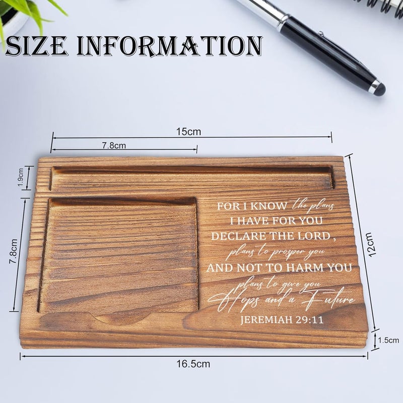 EFFJNSG for I Know The Plans Sticky Note Holder, Christian Desk Organizer for Religious Social Worker Therapist Counselor Educators Gift for Office Self-Stick Note Pad Holders EDP103 - Image 4